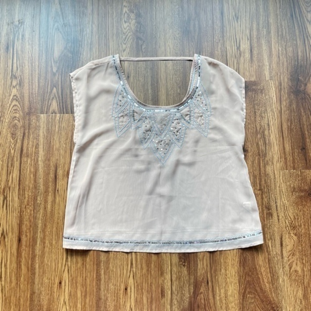 Decree sheer beaded top - Medium